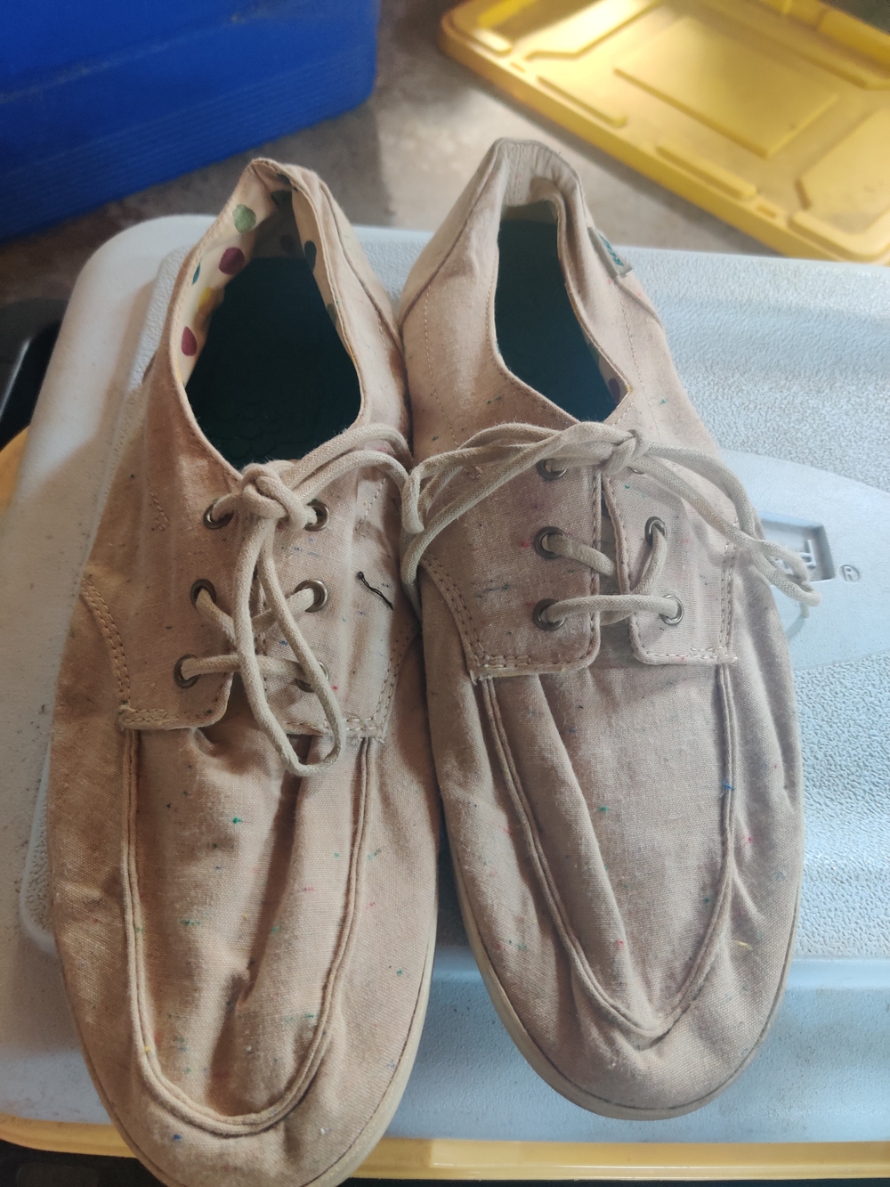 Men's Casual Canvas Lace-Up Shoes in Tan